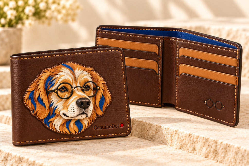 Pawfessor leather wallet