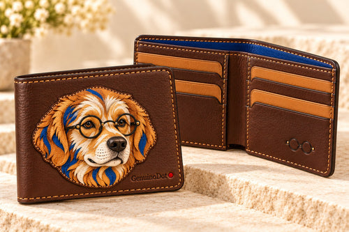 Pawfessor leather wallet