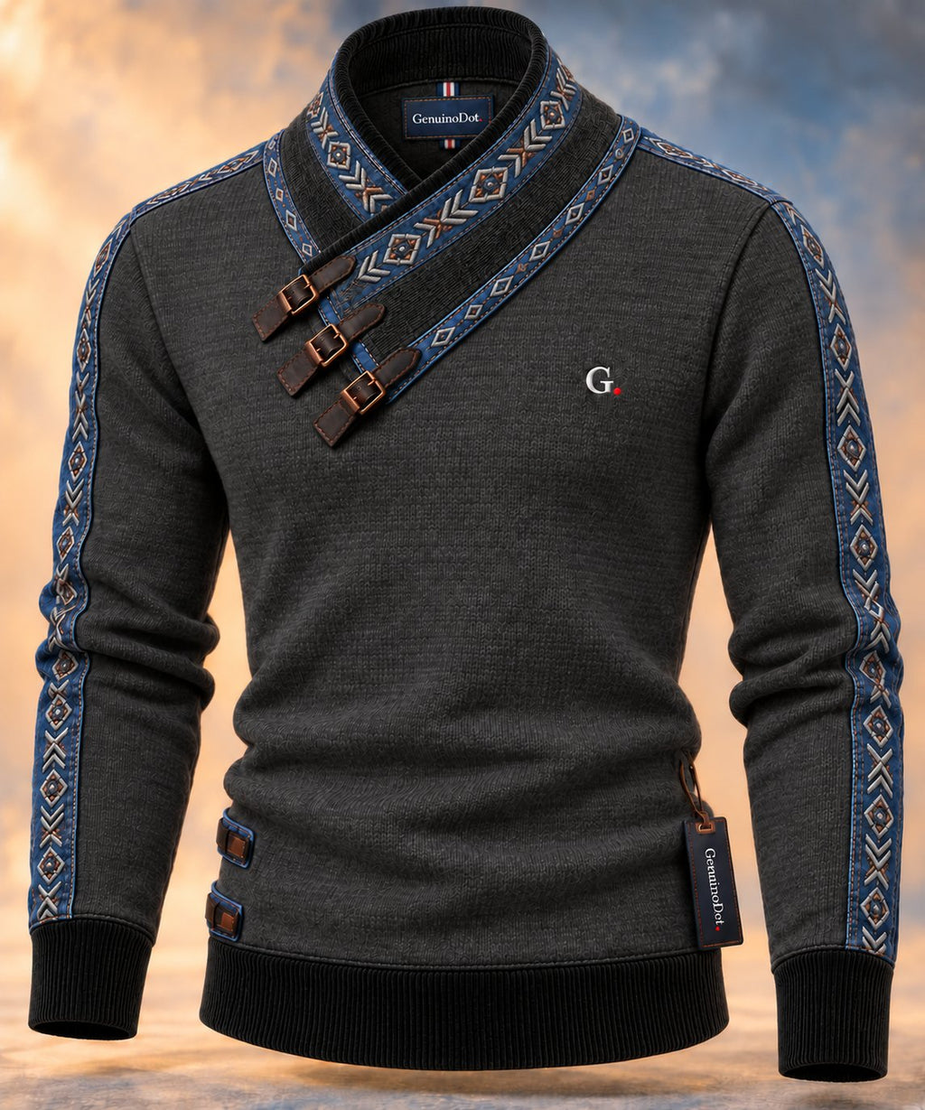 GenuinoDot asymmetric wrap pullover – flat shot