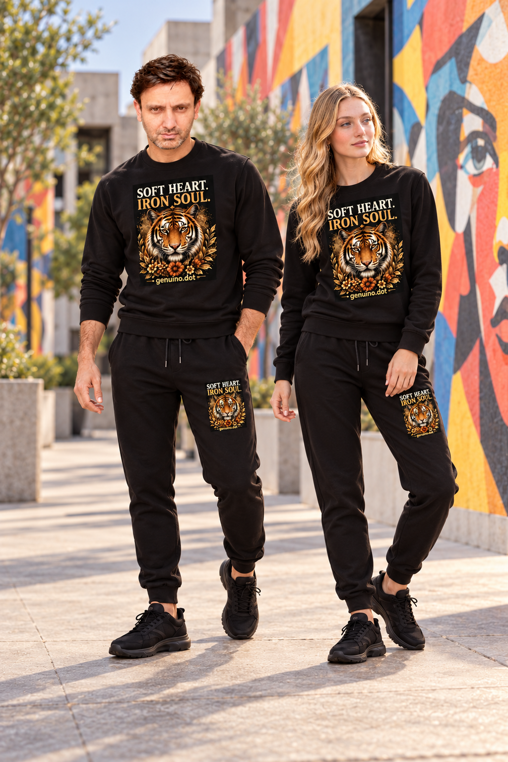 Tiger "Soft Heart. Iron Soul." Tracksuit Set — detail shot