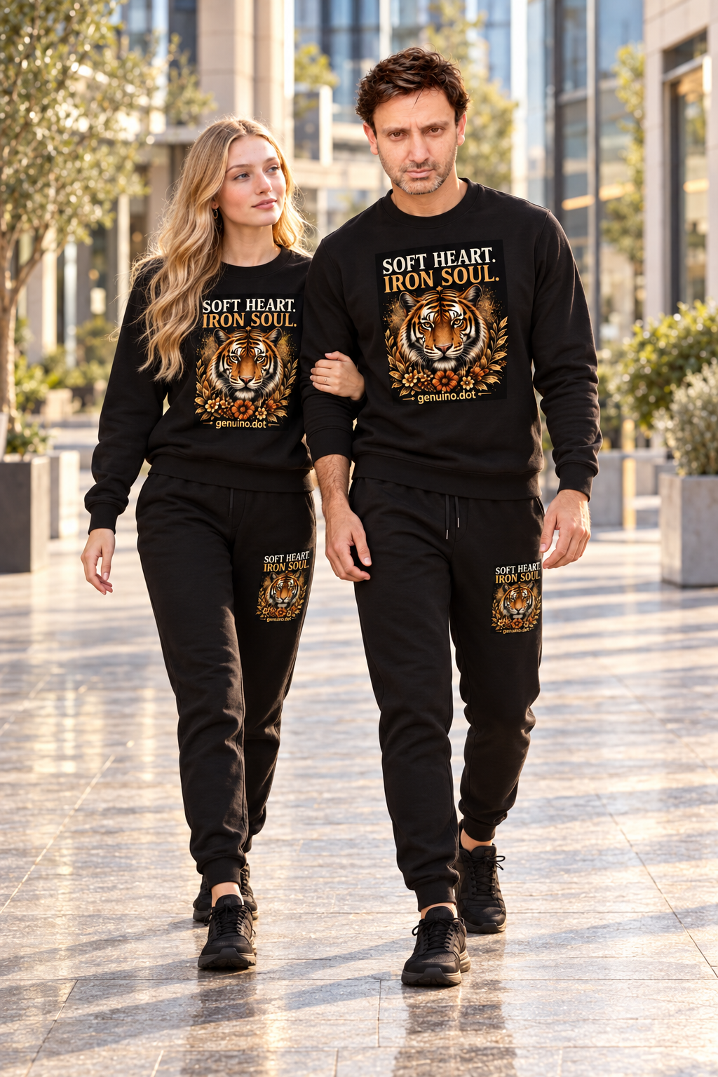 Tiger "Soft Heart. Iron Soul." Tracksuit Set — side view