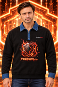 Firewall Cybersecurity Pullover — Black Tech Sweatshirt