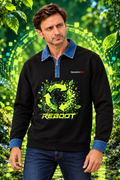 Reboot Eco-Tech Pullover — Black Denim Collar