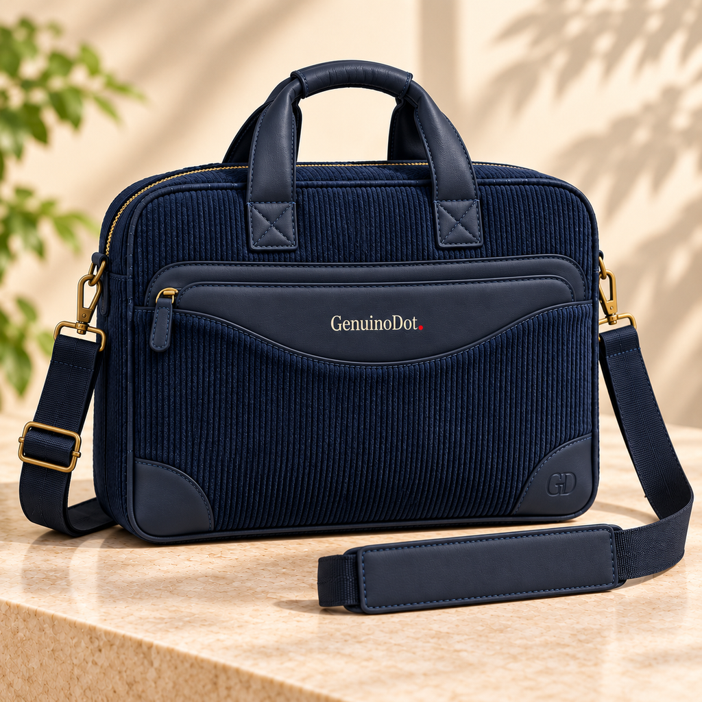 GenuinoDot Laptop Office Bag — back view