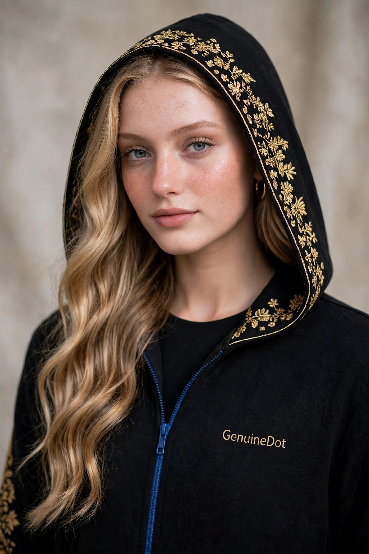GenuinoDot Black Khaddar Tracksuit Set — lifestyle shot