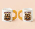 Tiger "SOFT HEART. IRON SOUL." Fat Mug — Golden Handle