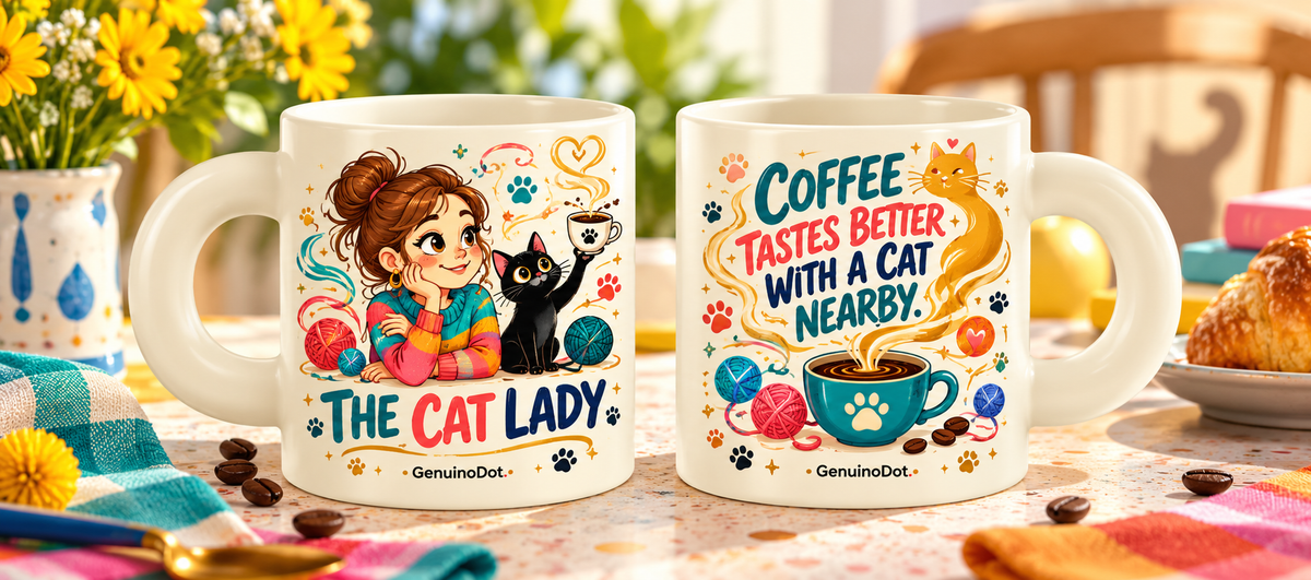 Cat Lady Two-Sided Coffee Mug
