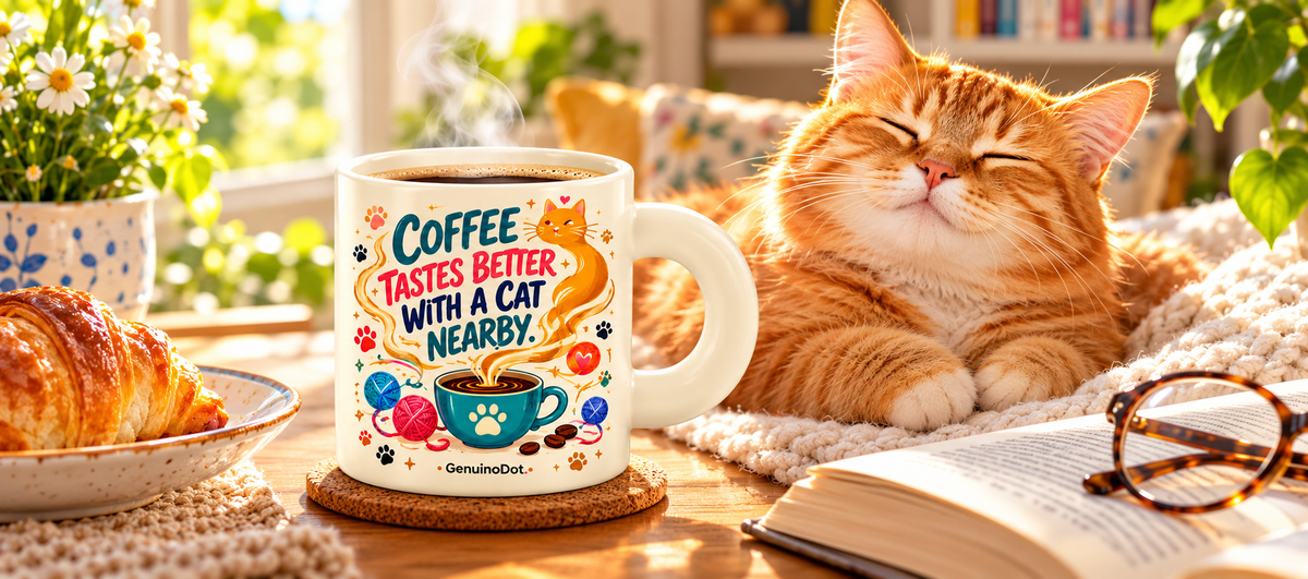 Cat Lady Two-Sided Coffee Mug — back view