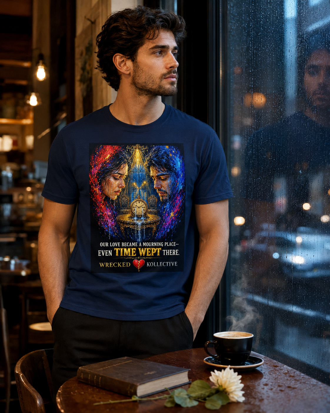 Even Time Wept Unisex T-Shirt | Tragic Love Art by Wrecked Heart Kollective
