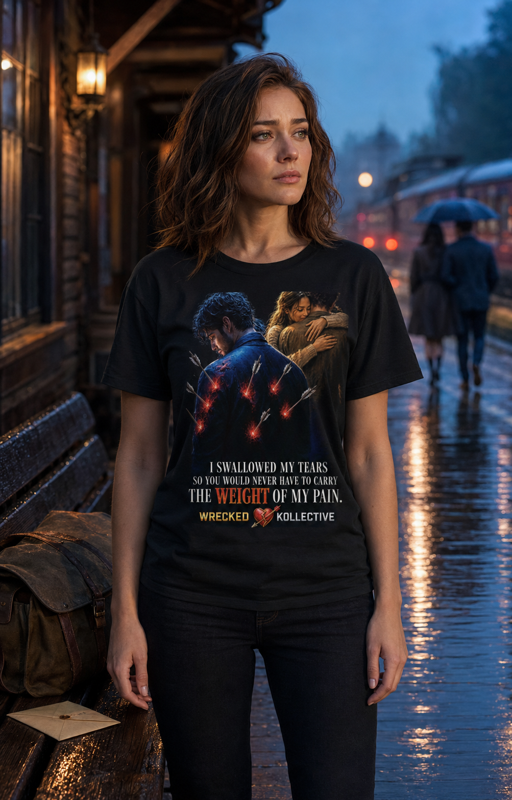 The Weight of My Pain — Silent Sacrifice T-Shirt.