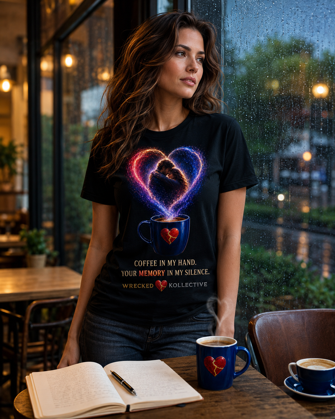 Coffee in My Hand, Your Memory in My Silence — Memory T-Shirt
