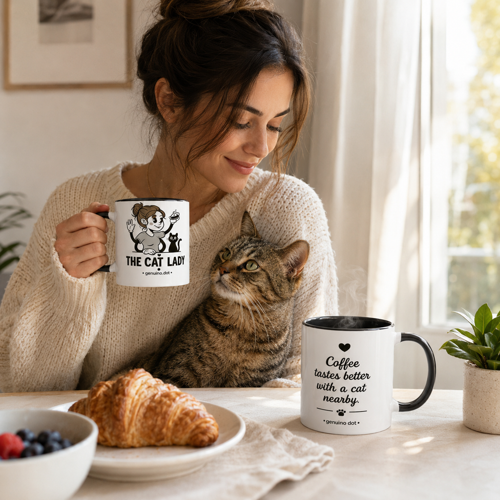 he Cat Lady Mug – Coffee Tastes Better With a Cat Nearby | 11 oz