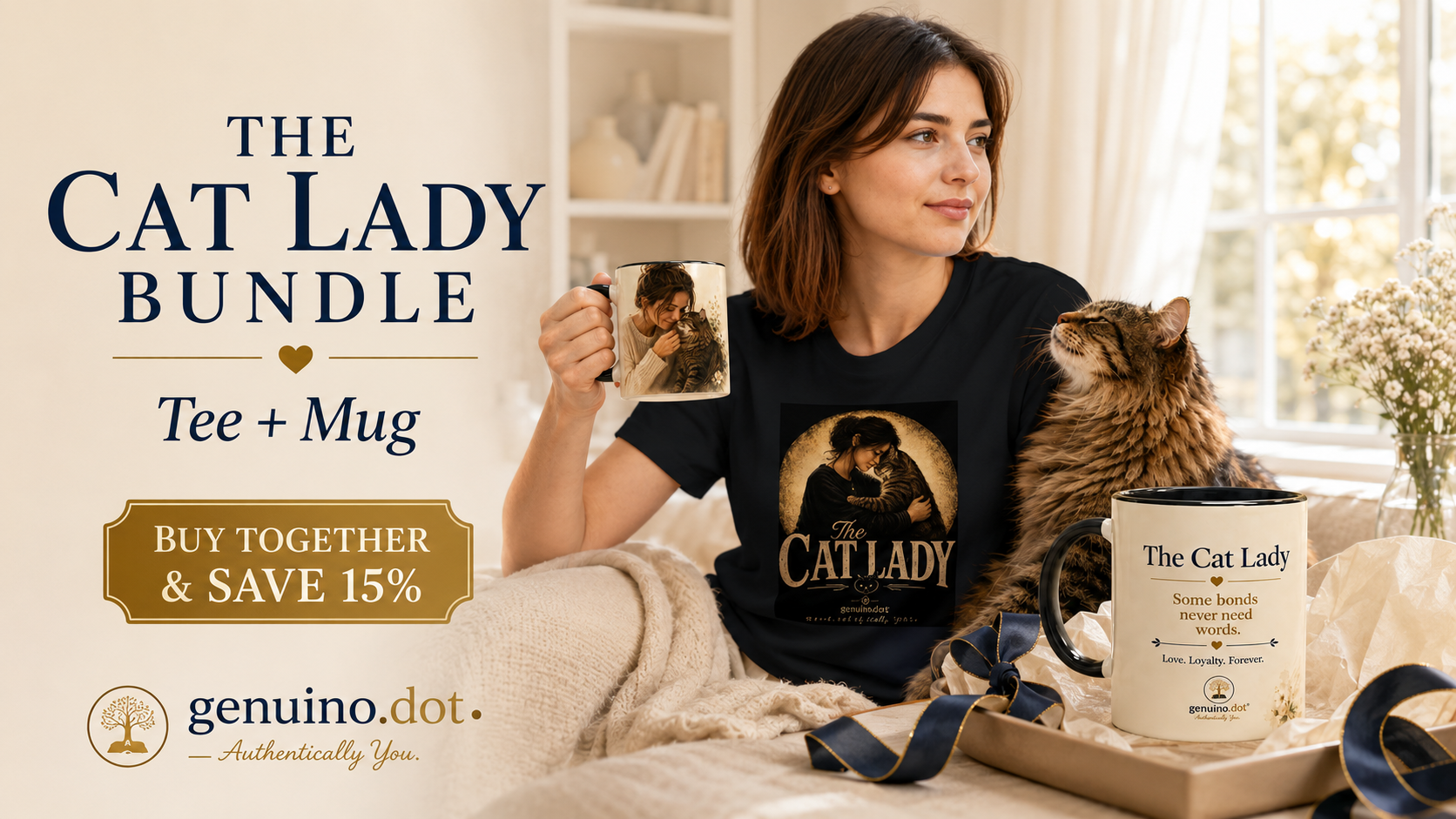 The Cat Lady Bundle – Tee + Mug | Save 15%