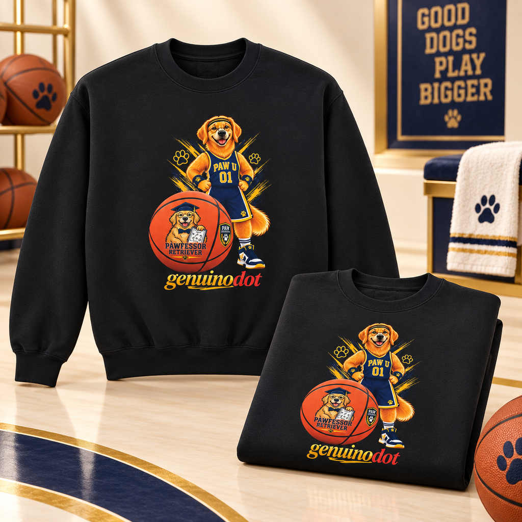 Pawfessor Retriever Basketball Sweatshirt