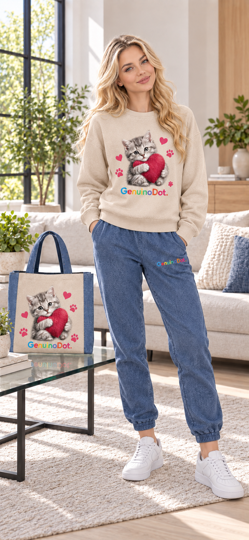 Kitty Love 3-Piece Lounge Set — GenuinoDot — back view