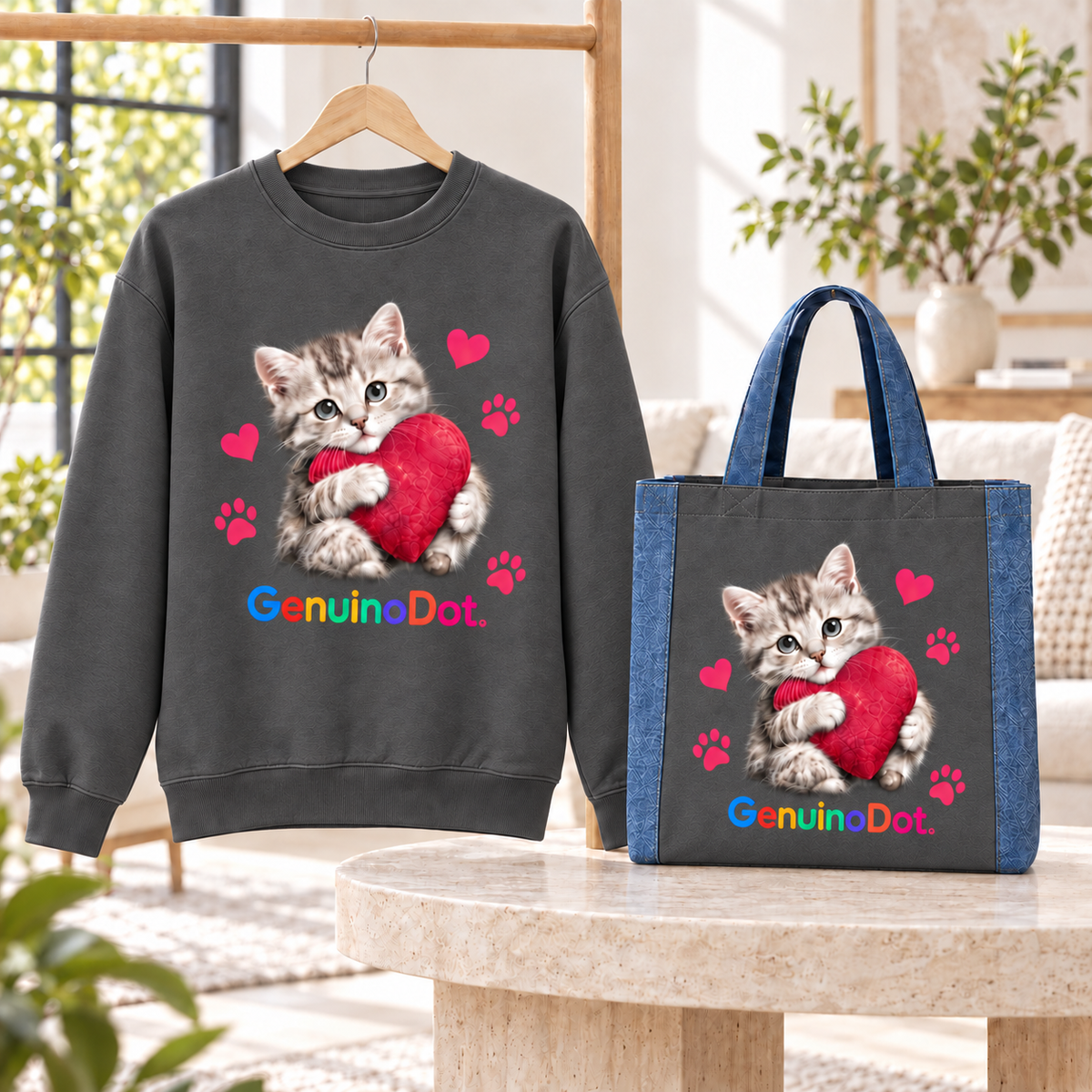 Kitty Love 3-Piece Lounge Set — GenuinoDot — side view
