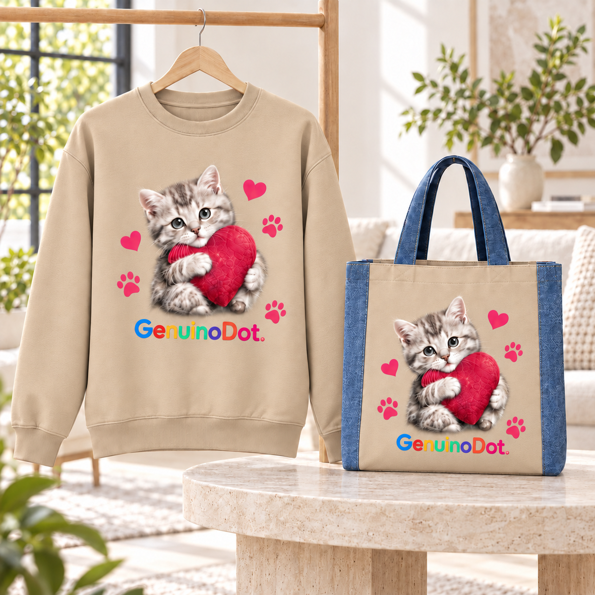 Kitty Love 3-Piece Lounge Set — GenuinoDot — lifestyle shot