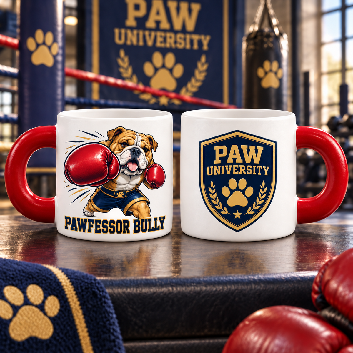 Pawfessor Bully Boxing Mug — PAW University