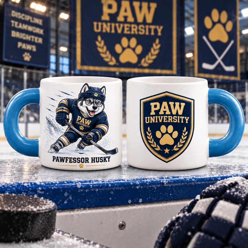 Pawfessor Husky Hockey Mug — PAW University