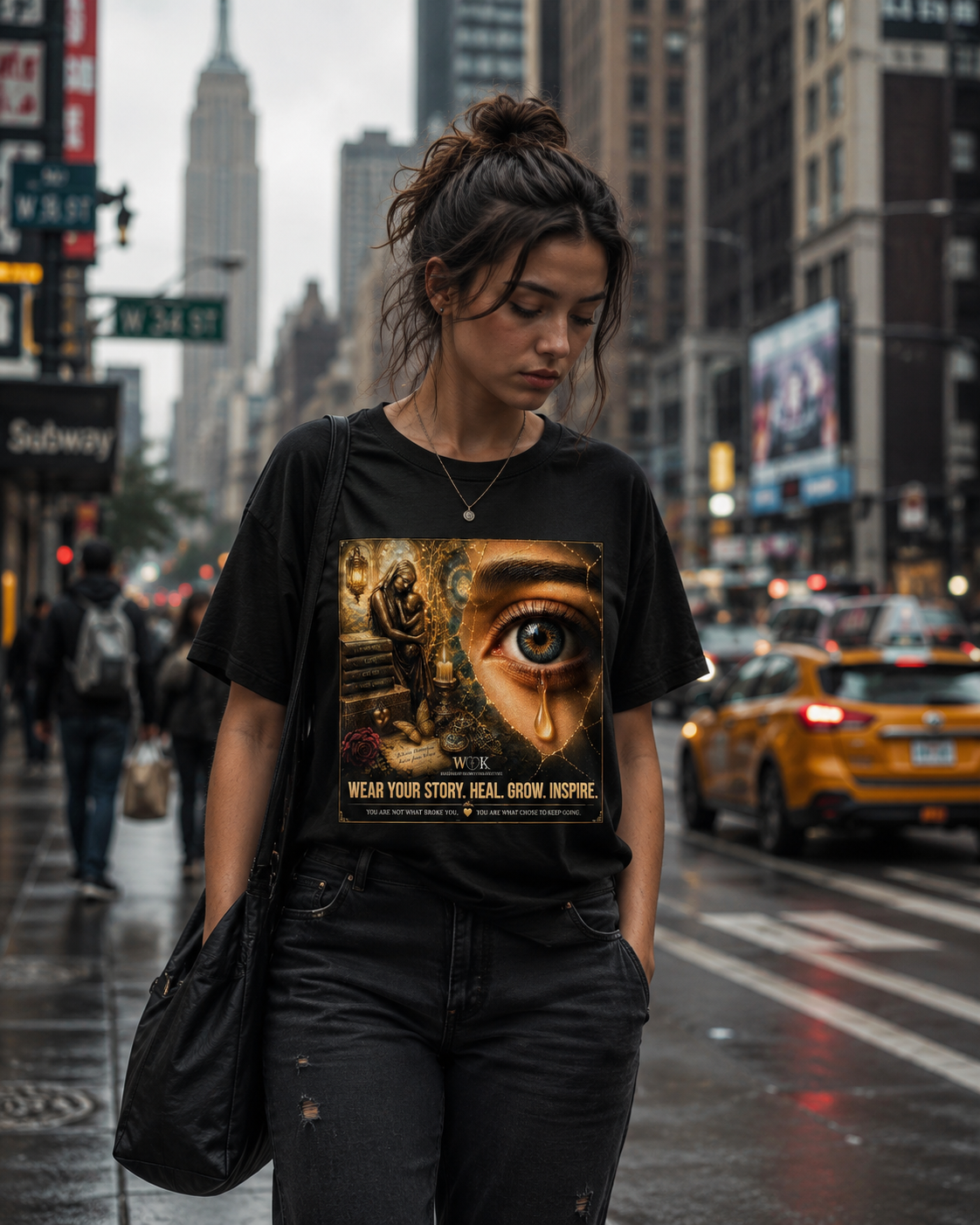 Wear Your Story. Heal. Grow. Inspire. | Premium Graphic T-Shirt | Wrecked Hearts Kollective