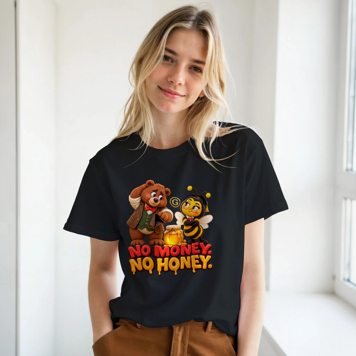 No Money, No Honey™ — Pawfessor Bear & Bee Tee