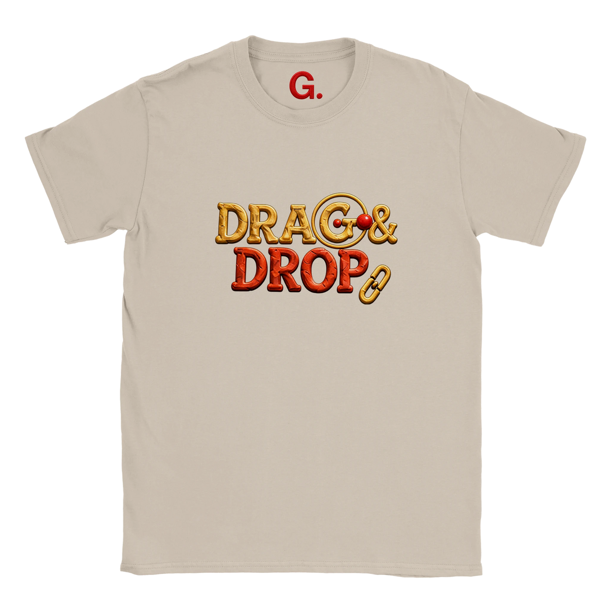 Drag & Drop — Digital Philosophy T-Shirt — close-up