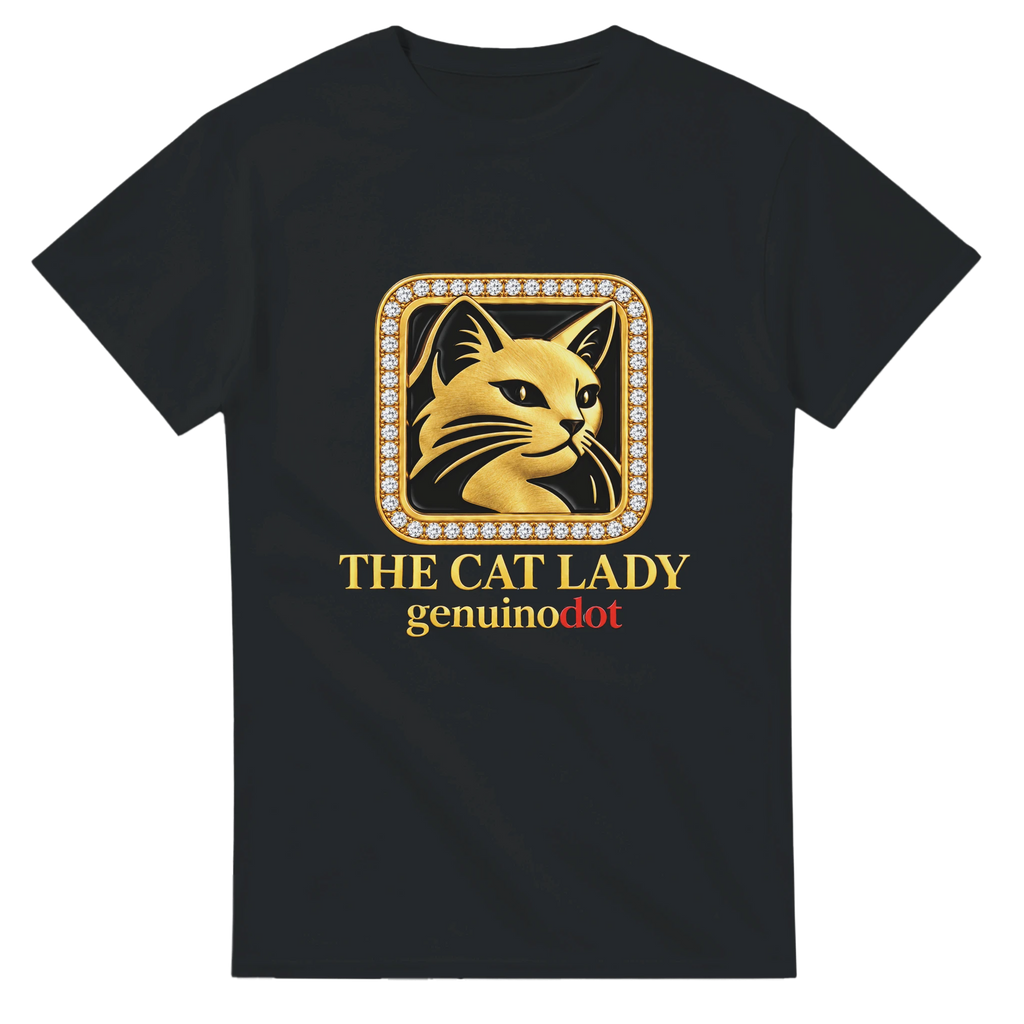 The Cat Lady Gold Emblem T-Shirt — view 7