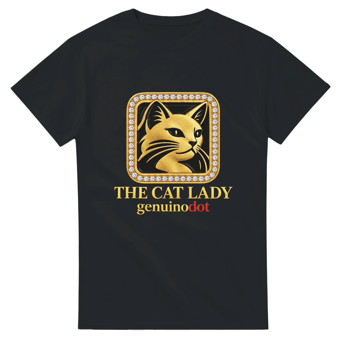 The Cat Lady Gold Emblem T-Shirt — view 7