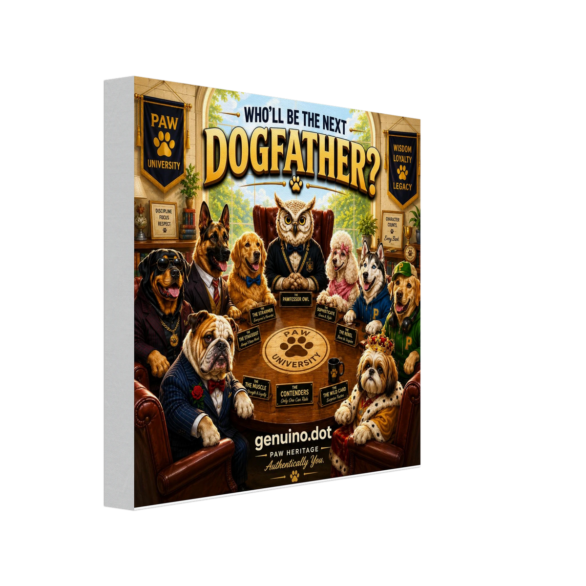 Who’ll Be The Next Dogfather?™ Collectible Canvas