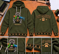 PAW MARINES hoodie design sheet: Maj. Bully front and back views