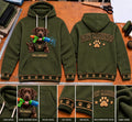 PAW MARINES hoodie design sheet: Maj. Labrador front and back views
